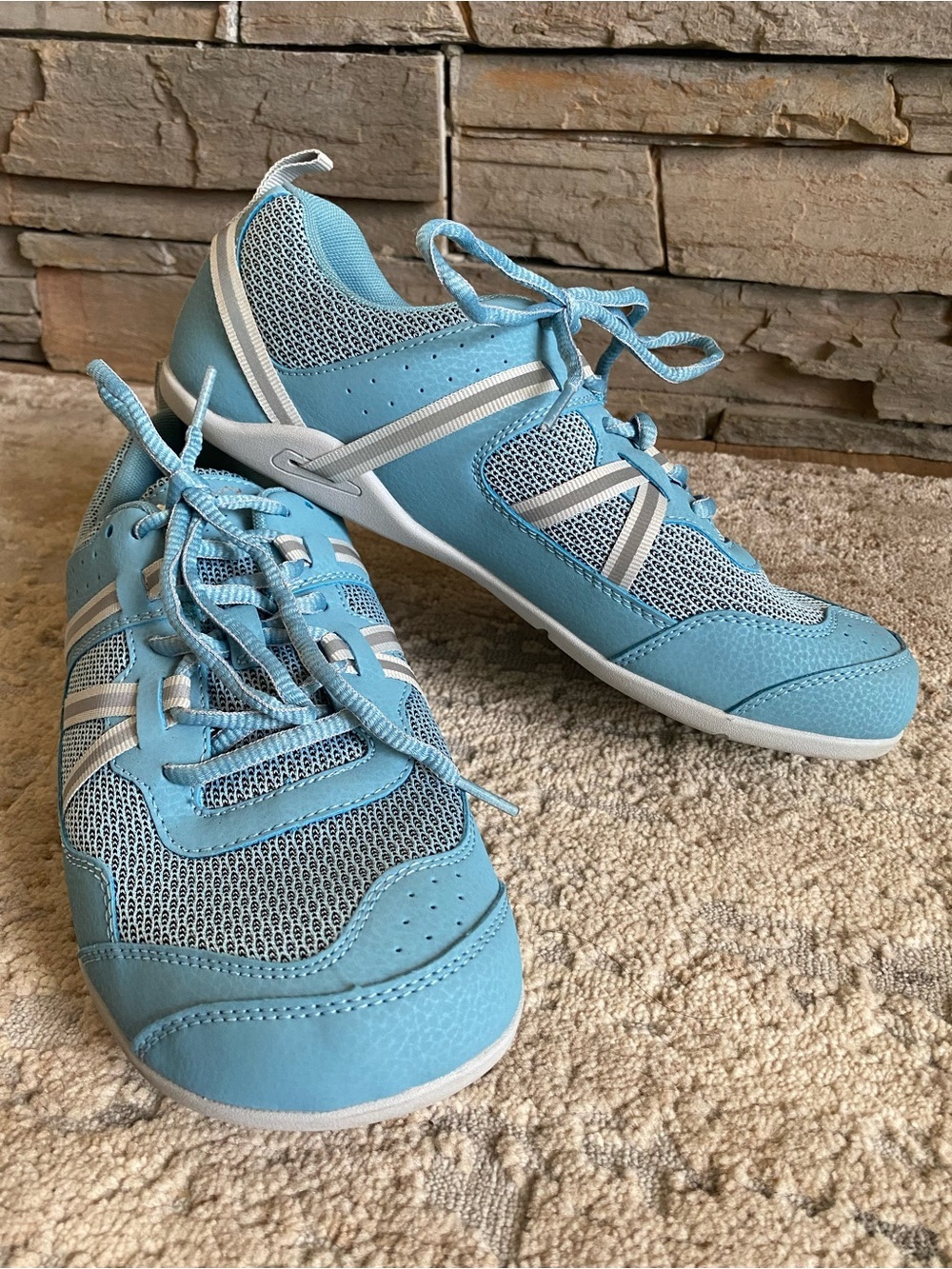 Xeroshoes Prio Light Blue Athletic Sneakers Tennis Shoes Comfort Low Top Lace Up